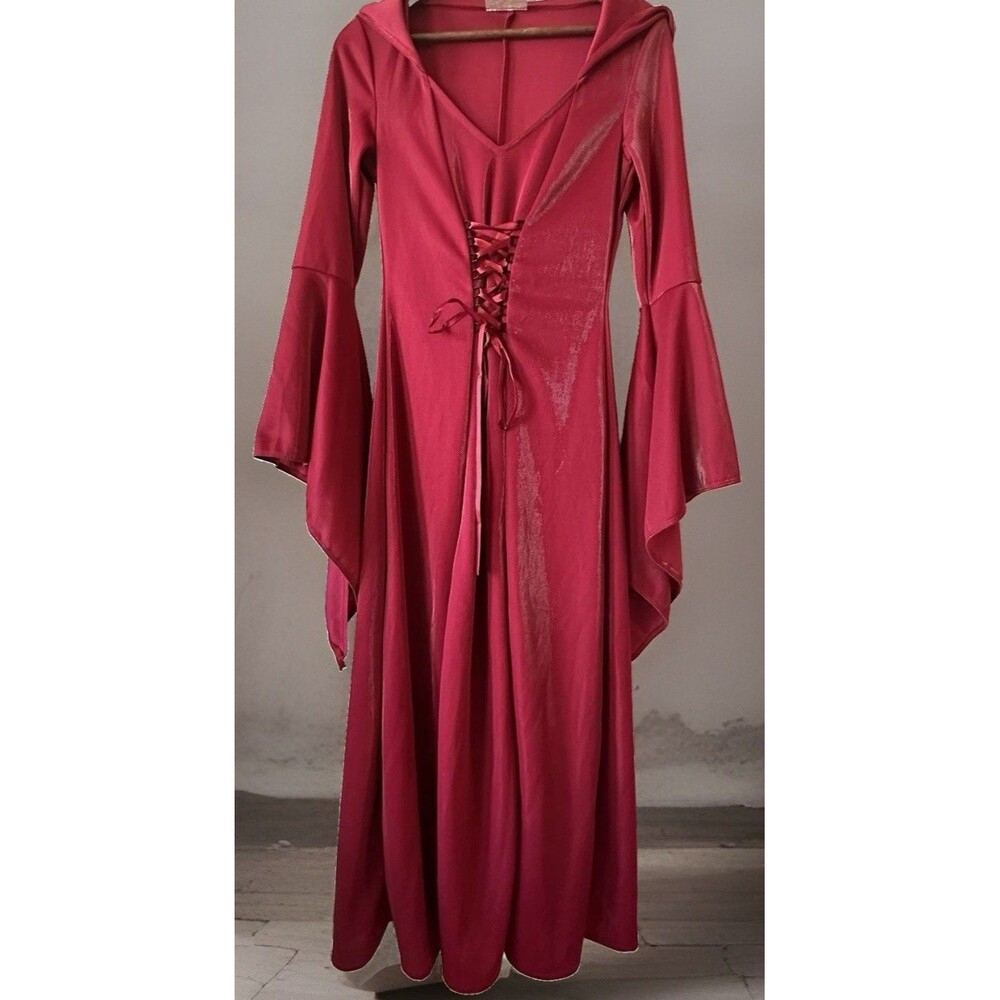 California Costumes Crimson Robe Hooded Dress Gown Medium S Halloween Sorceress